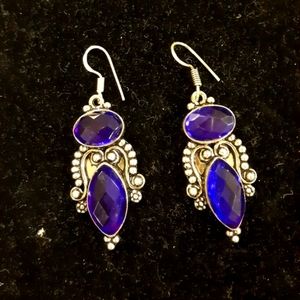 New Purple Mystic Topaz Silver Earrings.